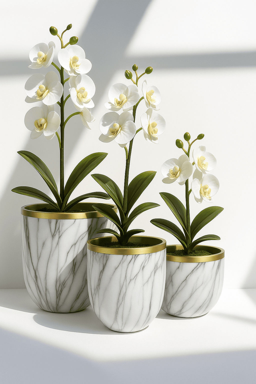 Aura Marmo Gilded Planters