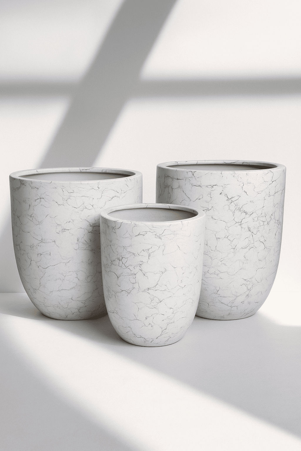 Black Veined Planter Set