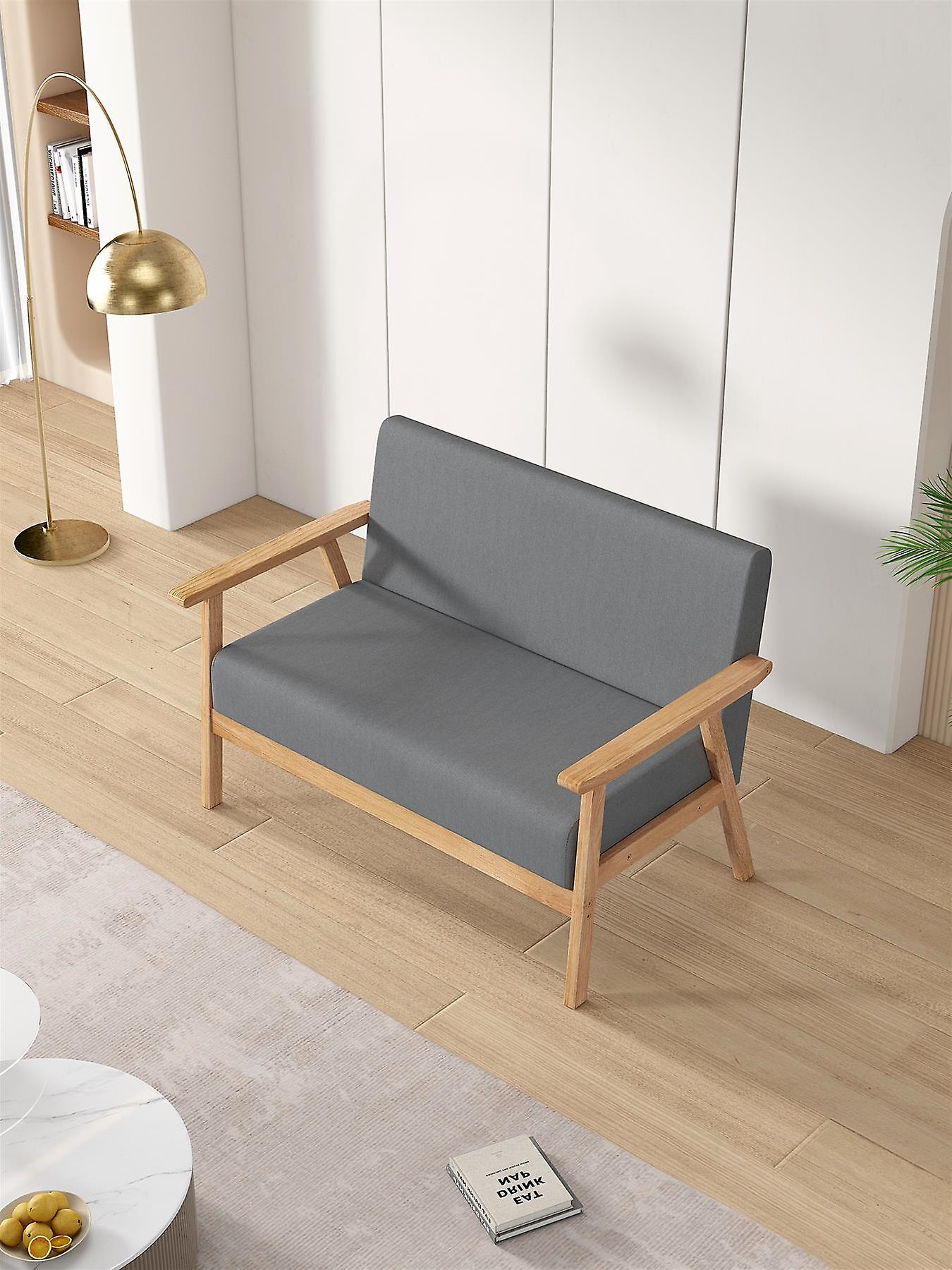 2 Seater Sofa with Wooden Frame
