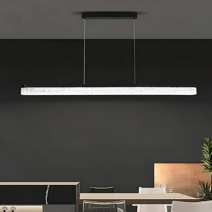 Dimmable Black Linear Pendant Light
