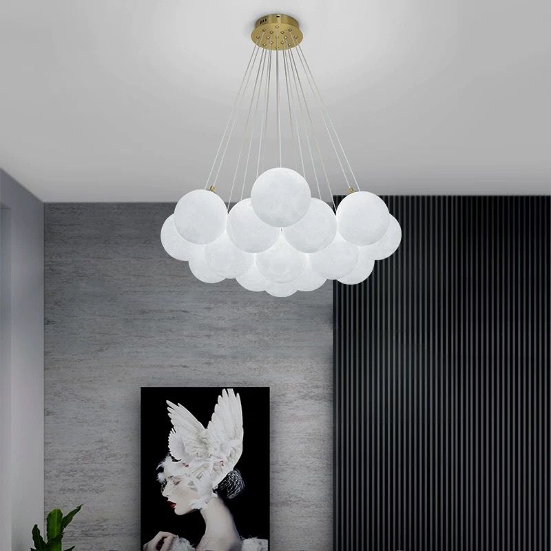 Bubble Ball Pendant Light Frosted Glass Shade