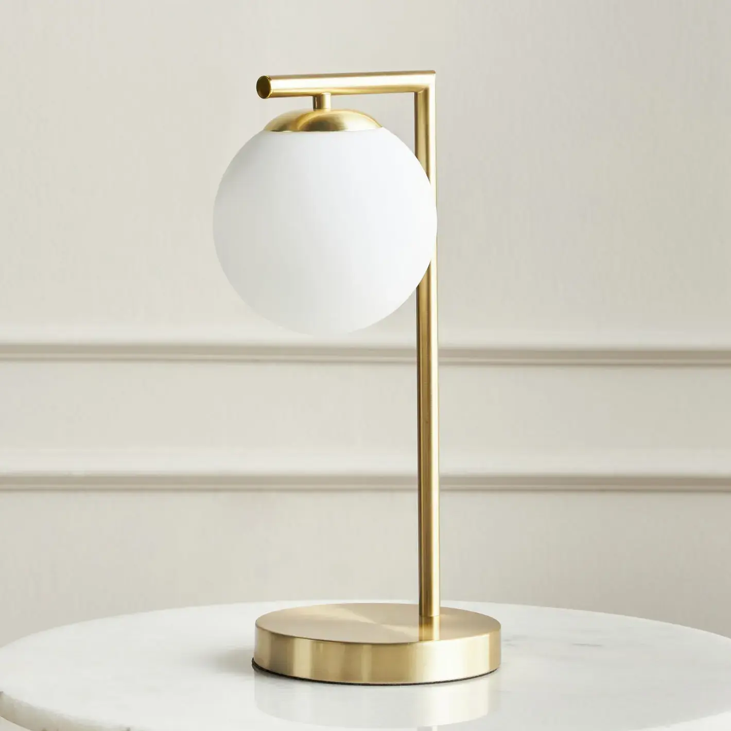 Brass Globe Table Lamp