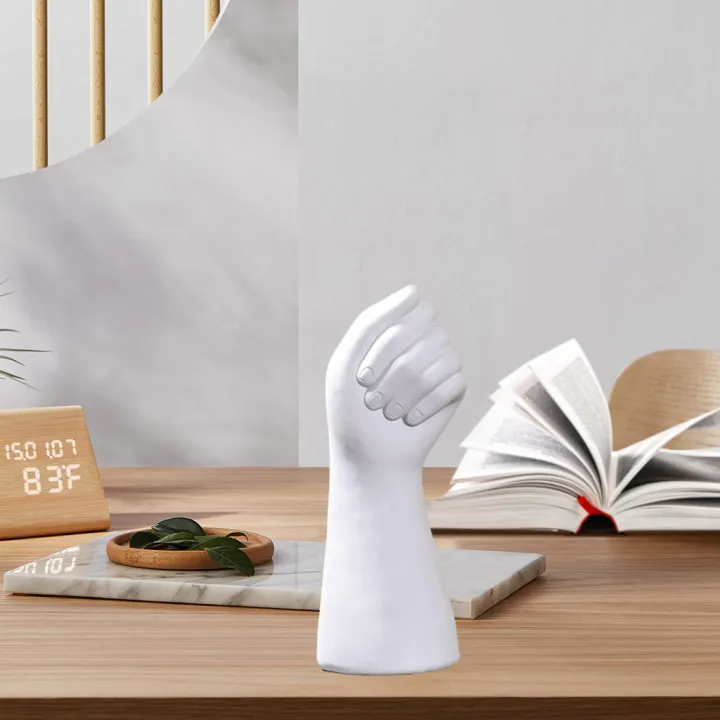 Human Hand Flower Vase White