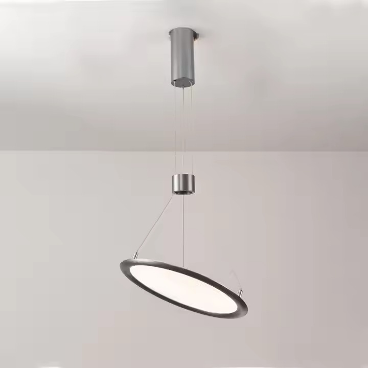 Modern Adjustable Disc Pendant Light Black - HomeCene UAE