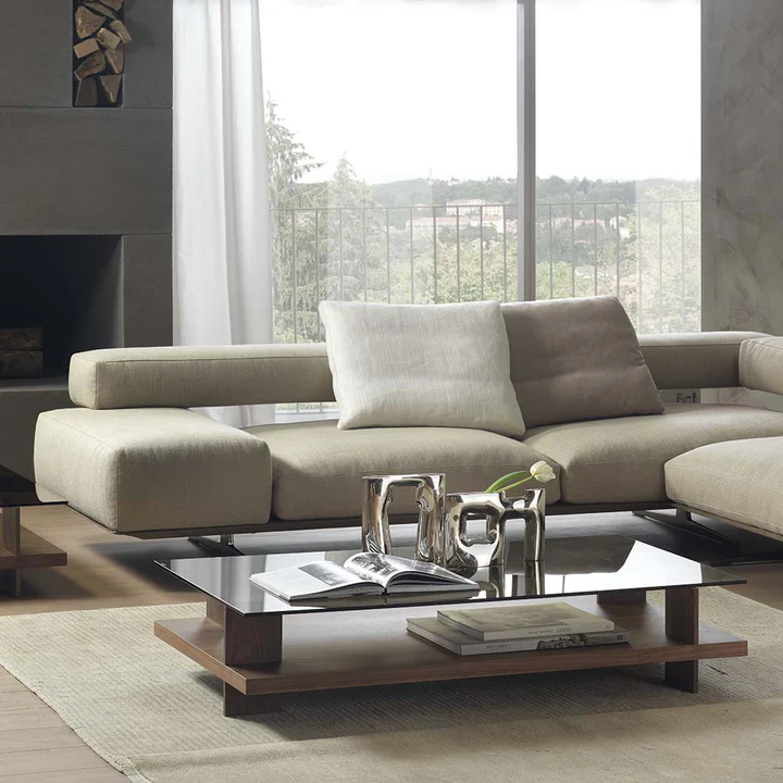 Caricara Dark Brown Rectangle Coffee Table