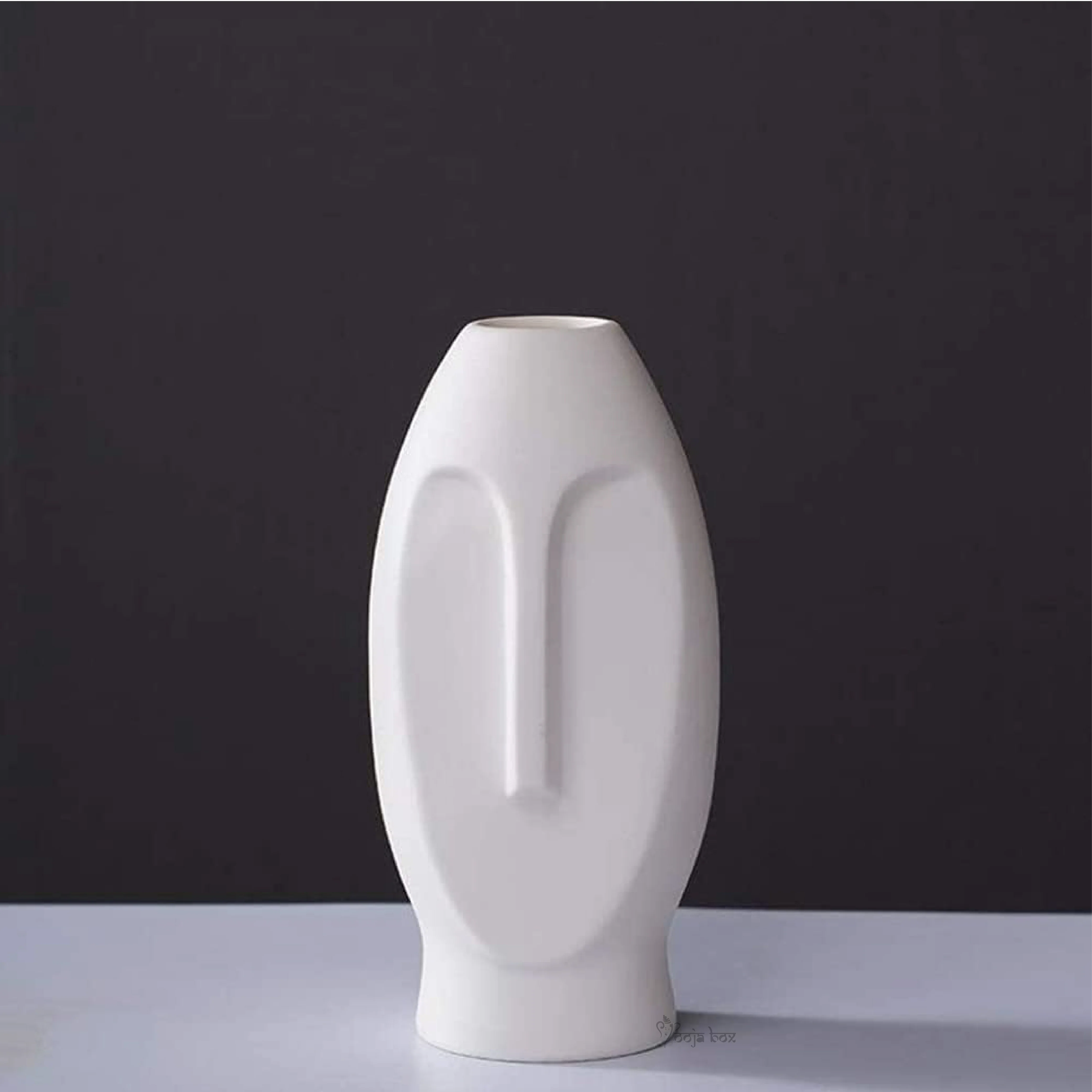 Human Face Vase Decor White