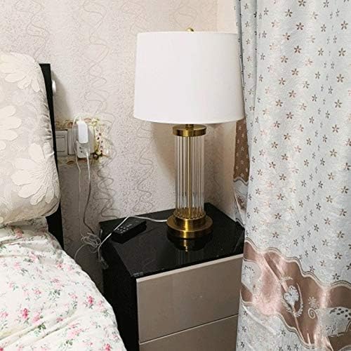 Crystal glass rod table lamp