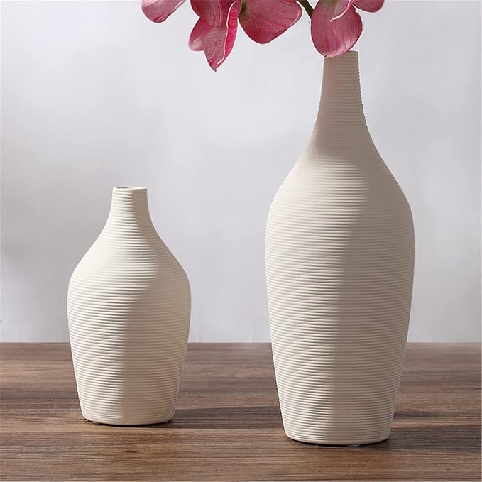 Bowling Pin Shape Ceramic Vase Decor