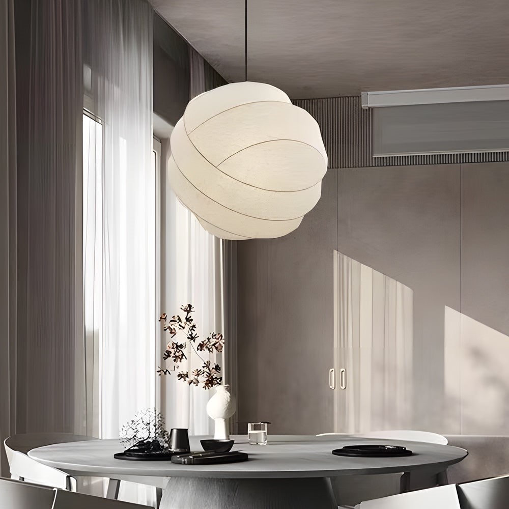  Japanese Modern Eye Protecting Silk Pendant Light 