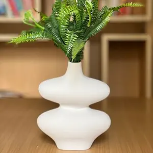 Chinese Style Wavy Ceramic Vase Decor