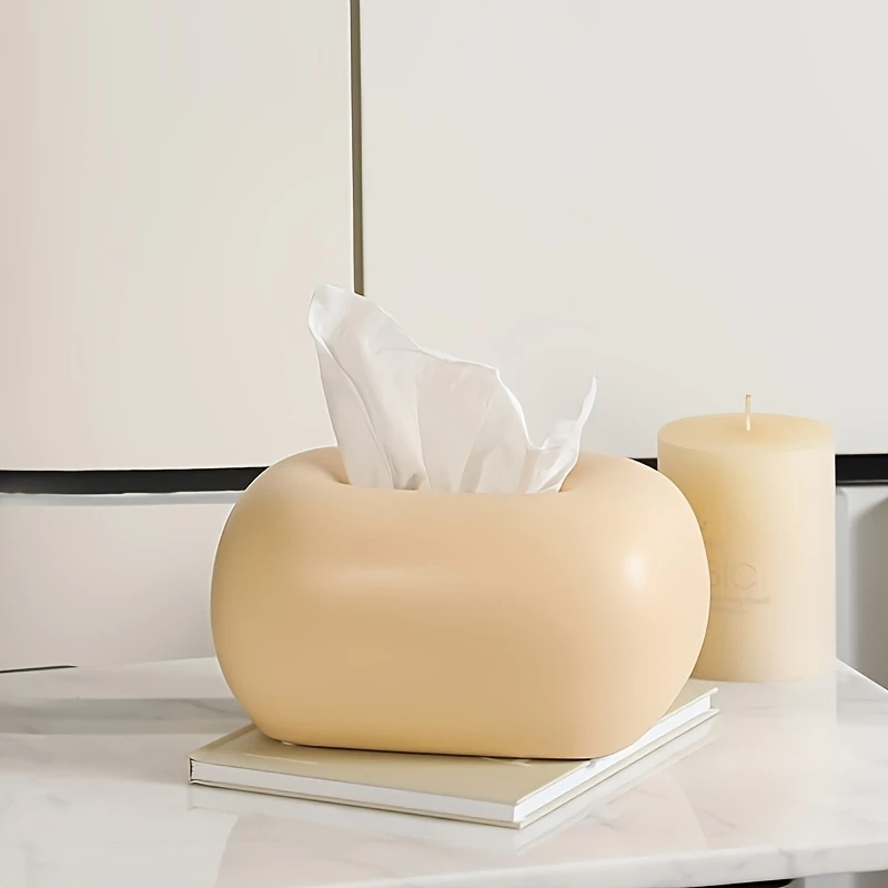 Ceramic Tissue Box Holder Cream