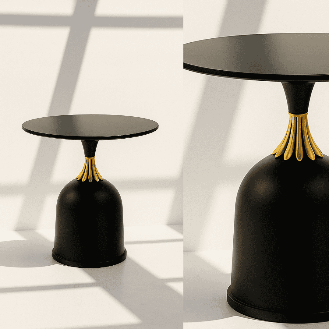 Aura Pedestal Black Table
