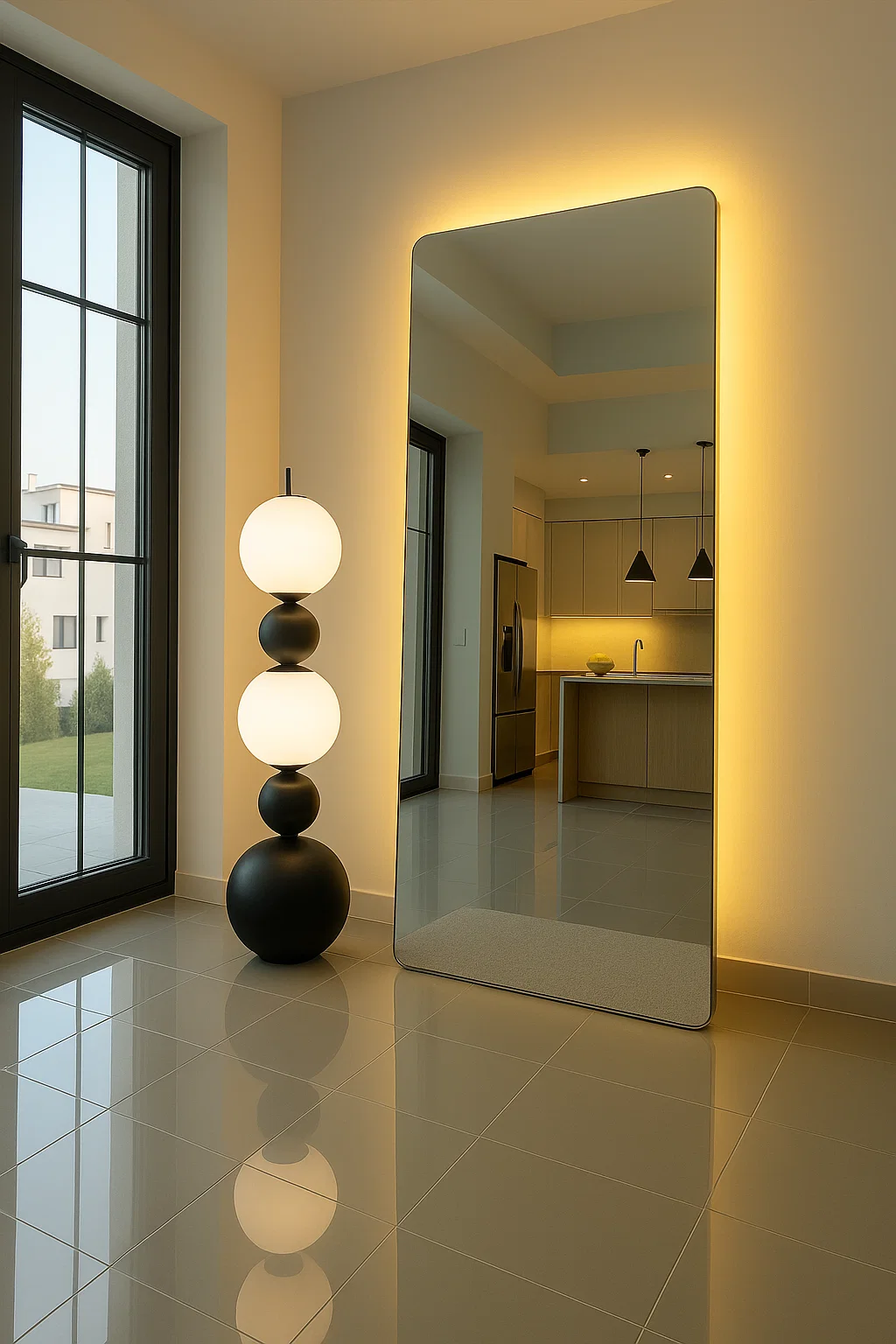Amara And Bubble Lamp Duo - Wall Mirror - HomeCene UAE