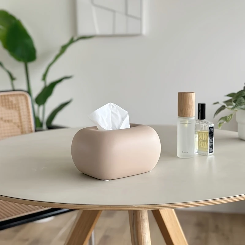 Ceramic Tissue Box Holder Beige
