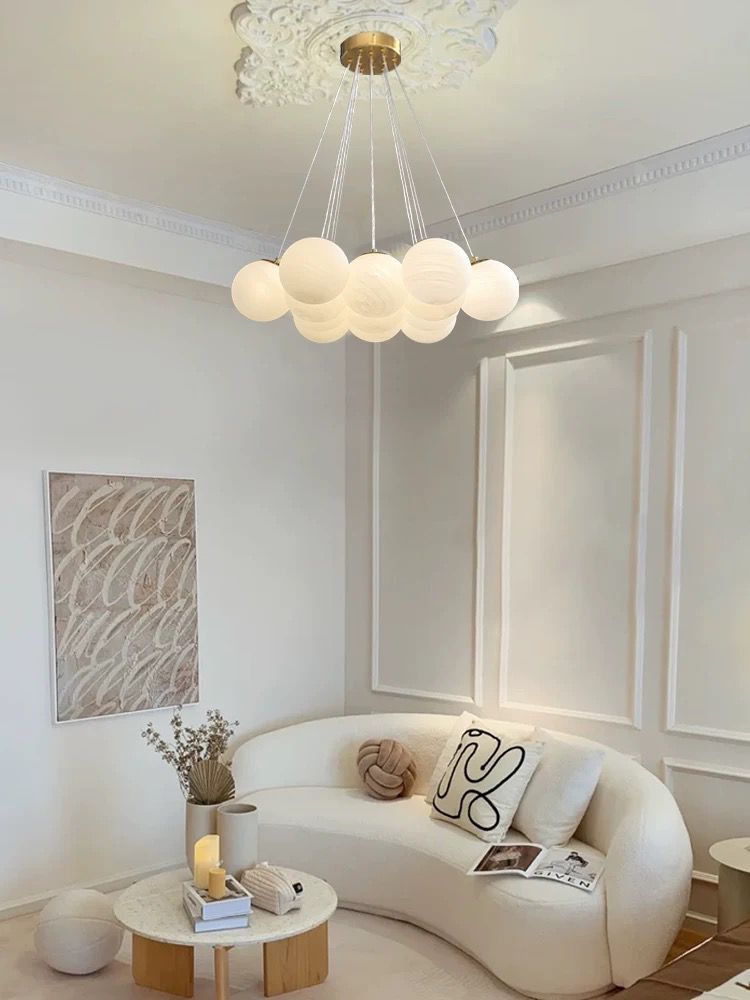 Bubble Ball Pendant Light Frosted Glass Shade
